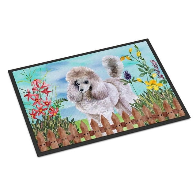 Carolines Treasures CK1227MAT Poodle Spring Indoor or Outdoor Mat - 18 x 27 in.