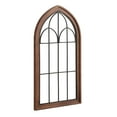 thumbnail image 5 of Kate and Laurel Rennell Farmhouse Arched Wall Art Plaque, 19 x 36, Walnut Brown and Black, Wood and Metal Windowpane Wall Decor for Use as Fireplace Mantel Decor or Entryway Wall Accent, 5 of 9
