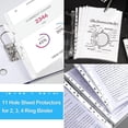 thumbnail image 3 of Protectores de hojas de 500, fundas para carpetas ligeras de 11 orificios, para carpetas de 2, 3, 4 anillas, protectores de páginas transparentes, fundas de plástico resistentes, fundas para foto, 3 of 5