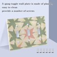 thumbnail image 3 of Yayeee Toggle Light Switch Wall Plate 3-Gang 6.37"x4.48" Decorative Outlet Cover, Pink and Green Geometric, 3 of 7