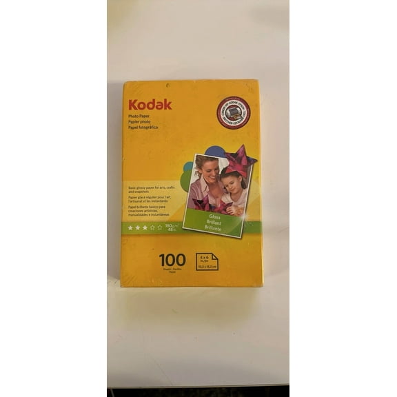 Kodak Glossy Photo Paper 4X6 100 Sheets