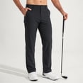 thumbnail image 3 of MASKERT Mens Golf Pants-Stretch Work Dress Pants Quick Dry Lightweight Casual Comfy Trousers with Pockets Black（Size XS-XXXL）, 3 of 8