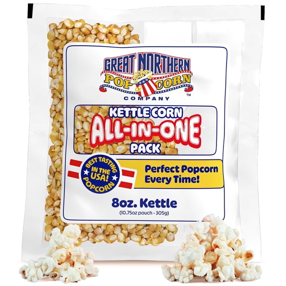 Great Northern Popcorn 8oz Kettle Corn Popcorn Machine Popcorn Packs 24-PK