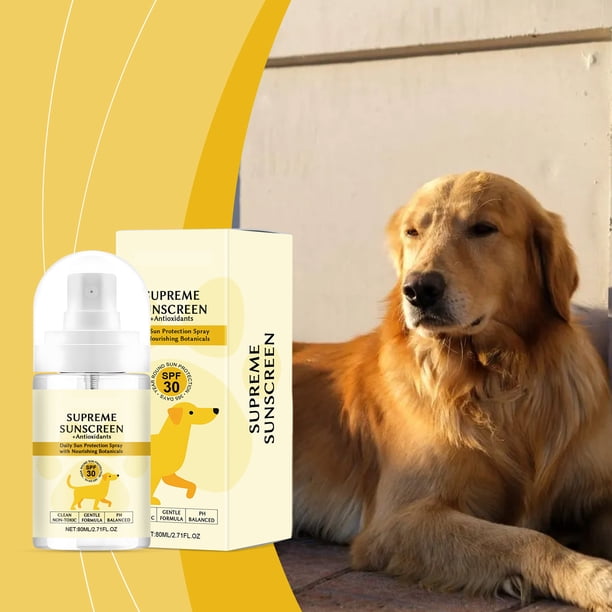 Spray de protección solar para perros y gatos | Spray de protección solar | Fórmula resistente al agua y larga duración | Defensa UV para actividades al aire libre Natación | Cómodo y fácil de usar