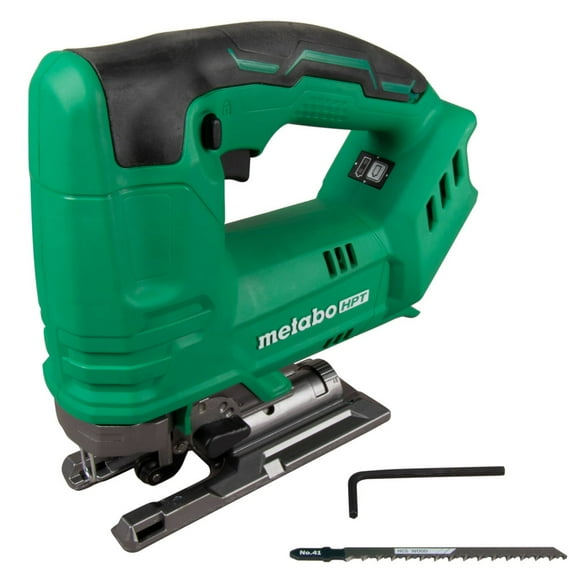 Metabo HPT 18V Cordless Jig Saw, Lightweight Design at 4.2 lbs, 2,500 Strokes Per Minute, 4 Cutting Modes, Tool-Less Blade Change, LED Light, Dust Blower, Tool Body Only, C3607DBQ4