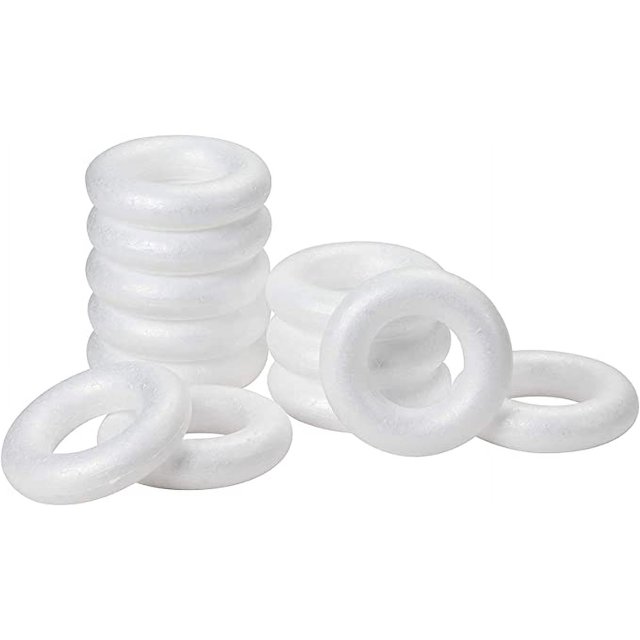 Corona de espuma, suministros para artes y manualidades (3,94 x 3,94 x 0,98 pulgadas, paquete de 12)