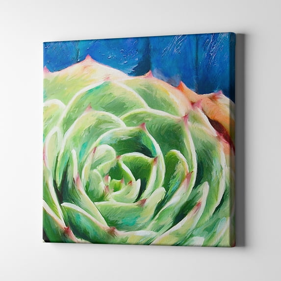 Unlimited Art Project - Cactus Floral Boho Canvas Wall Art Print Nature Wall Décor Green