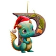 thumbnail image 2 of Herrnalise Dragon Baby Christmas 26 Letter Ornaments,26 Letter Cartoon Dinosaur Acrylic Pendant Festival Ornaments Indoor 2024 Hanging Decor Gift for Kid (P), 2 of 8