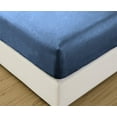 thumbnail image 4 of DNG Creations 3-Piece Fitted Sheet Set 18-Inch Deep Pocket (Solid Medium Blue - King), 4 of 4