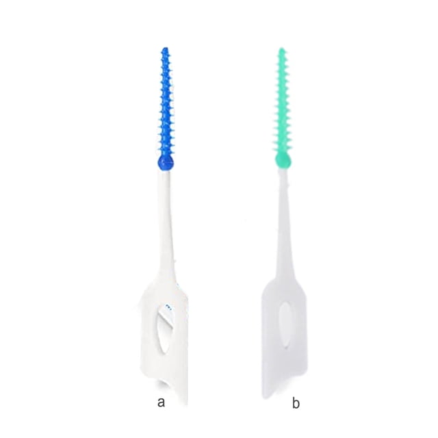 Jumpingount 40 Pieces Tooth Brush Portable PP Removing Toothpick Caring Backpacking Sticks Outdoor Odor Camping Indoor Office cuidado de los oídos Azul Jumpingount BFH000311-00