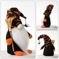 thumbnail image 3 of Holloyiver Halloween Witch Gnome Decorations, Handmade Plush Elf Swedish Tomte Nisse Faceless Doll Scandinavian Dwarf for Halloween Home Table Ornaments Thanksgiving Day Gifts (Orange), 3 of 7