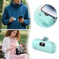 thumbnail image 1 of BotaniNest 5000mah Mini Portable Charger USB C Double Directional Fast Charging Cell Phone Portable Power LCD Display Battery Pack For IPhone, 1 of 5