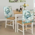 thumbnail image 5 of Retro Sea Crabs Chair Back Covers Set of 8, Sea Stars Corals Ocean Animals Stretch Dining Chair Back Slipcovers Removable Seat Cover for Kitchen Restaurant Hotel Cafe, 5 of 9