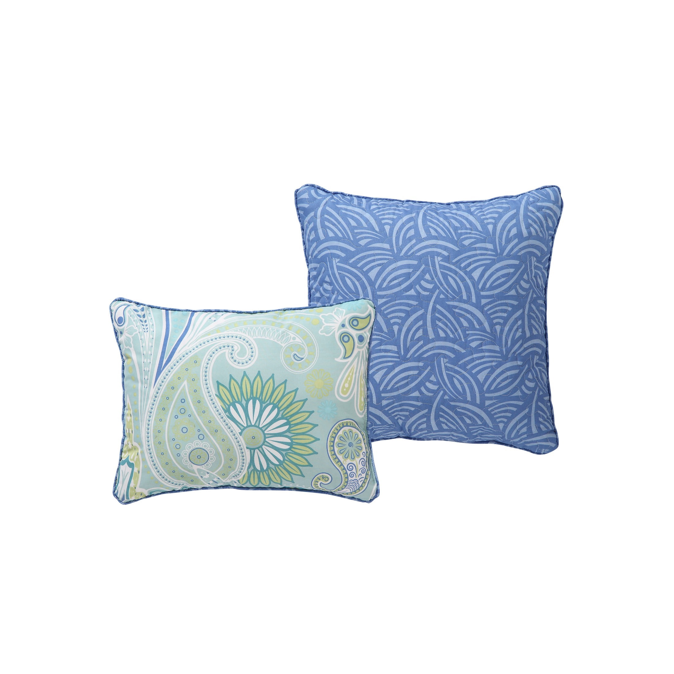 VCNY Home Harmony 5-Piece Blue Paisley Reversible Quilt Set, King, Adult, Unisex