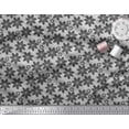 thumbnail image 2 of Soimoi Gray Modal Satin Fabric Black Sketch Floral Print Sewing Fabric Yard 42 Inch Wide, 2 of 3