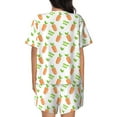 thumbnail image 3 of Picia Vegan Fruit Carrot Pajamas Sets for Women Soft Short-Sleeved Pjs with Lounge Shorts Two Piece Sleepwear-X-Large, 3 of 9