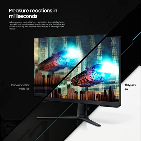 Samsung - Odyssey G3 27" LED FreeSync Premium Pro Gaming Monitor (DisplayPort, HDMI) - Black