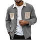 thumbnail image 2 of pstuiky Camisas de manga larga de invierno para hombre, Chaqueta tipo cárdigan de manga larga con solapa y bloques de color para hombre top de hombre xl, 2 of 6