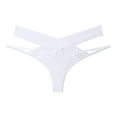 thumbnail image 1 of Gibobby Tangas de sexy para mujer Bragas de malla de encaje floral sexy para mujer Ropa interior de talla grande transparente ahuecada de tiro bajo(Blanco,M), 1 of 3