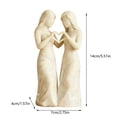 thumbnail image 3 of Pgyong Handmade Resin Sister Sculpture, Friendship Gift for Women, Elegant White Figurine Home Decor, Keepsake for Sister, Birthday Gift Idea, 3 of 9