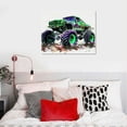 thumbnail image 5 of EastSmooth  Cartoons Monster Truck Theme Wall Art Prints  Canvas Picture Children Boys Birthday Gift Game Room Decor Art Painting Kids Nursery, 5 of 5