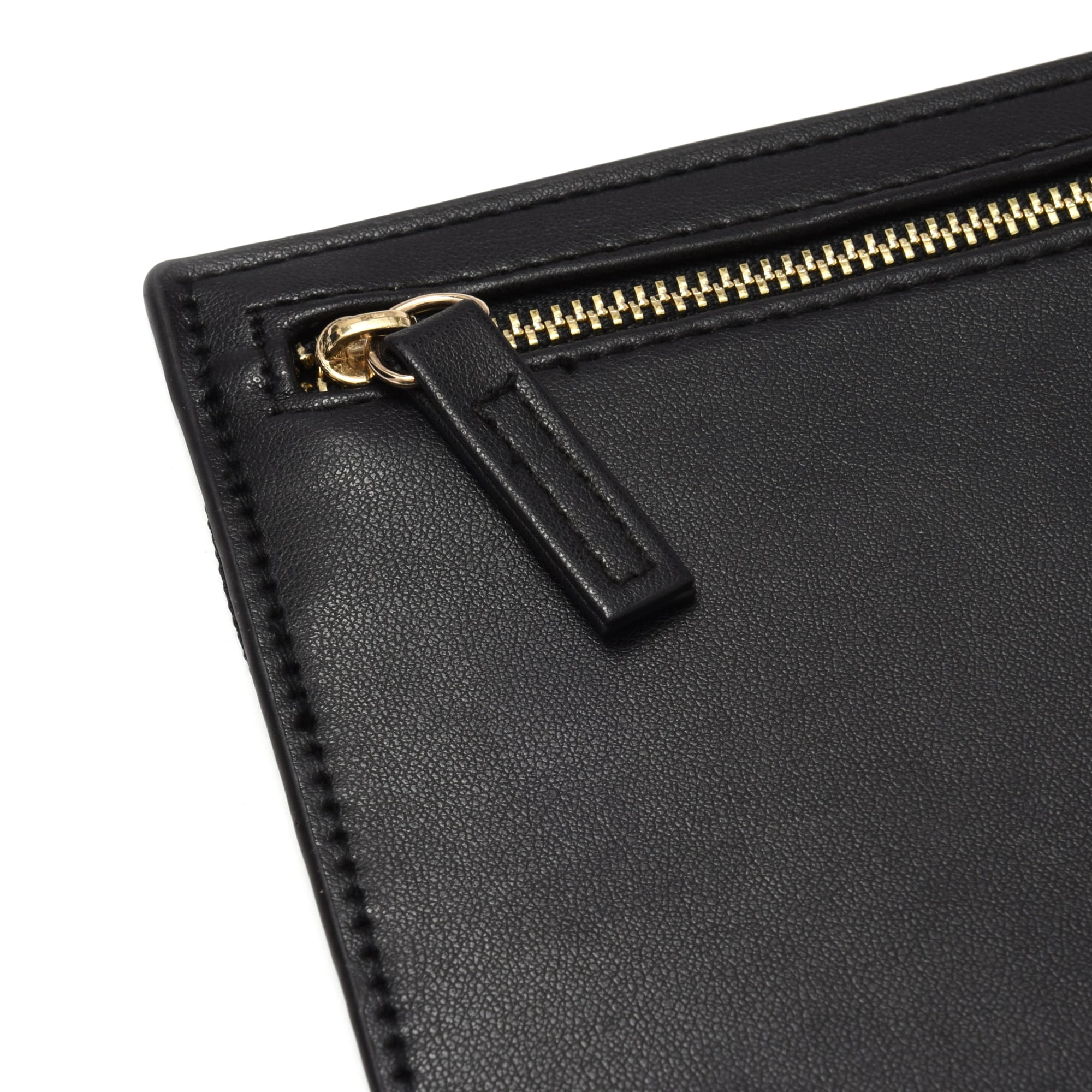 russell+hazel Black Vegan Leather Pencil Case