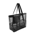 thumbnail image 3 of Bolsa de Playa de Malla Perfecl Equipaje Fin de Semana Noche Deporte Viaje Negro, 3 of 8