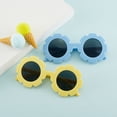 thumbnail image 3 of Lunettes de Soleil Fleuries pour Filles Mignonnes Rondes Accessoires Extérieurs pour Bébé Préscolaire Été, 3 of 4