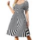 thumbnail image 1 of Vestido de manga corta con diseño cuadrado moderno, atuendos de verano para mujer 2025, vestidos para fiesta de graduación., 1 of 7