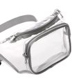 thumbnail image 2 of Bolsa De Hombro Bolsa de mensajero de PVC, bolsa de cinturón transparente portátil para deportes al aire libre (gris), 2 of 5