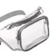 thumbnail image 2 of Bolsa De Hombro Bolsa de mensajero de PVC, bolsa de cinturón transparente portátil para deportes al aire libre (gris), 2 of 5