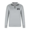 thumbnail image 4 of Mens Quarter Zip Sweatshirts Long Sleeve Stand Collar Casual Pullover Fall Sweatshirt Gray L(L), 4 of 4