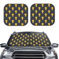 thumbnail image 2 of Windshield Sun Shade, Light Bulb Pattern Grey Foldable Car Sun Shade Windshield For Front, 2 Pieces, 2 of 4