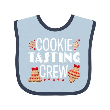 

Inktastic Christmas Cookie Tasting Crew with Holiday Cookies Gift Baby Boy or Baby Girl Bib