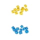 thumbnail image 1 of Dados poliédricos D10 de 20 piezas para mazmorras y dragones amarillo + azul, 1 of 9