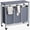Grey, variant on 3 Bag Laundry Basket Sorter Heavy Duty Rolling Lockable Wheels Laundry Hamper Cart with Ironing Board And Removable Bagsbathroom Decor And Accessories Room Decor Storage And Organization Bath Beige