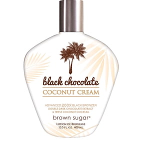 Black Chocolate Coconut Cream Tanning Lotion with Bronzers, 13.5 oz