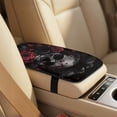 thumbnail image 4 of Xixirimido Automotive Seat Covers for Cars Trucks and SUVs Car Seat Covers for Front Seats with Car Seatbelt Covers & Armrest Box Cover, Set of 5, Skull Retro Red Roses, 4 of 8