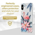 thumbnail image 2 of Case Yard iPhone-X Case Clear Soft & Flexible TPU Ultra Low Profile Slim Fit Thin Shockproof Transparent Bumper Protective Cover Drop Protective Cell Phone Cases (Flamingo), 2 of 8