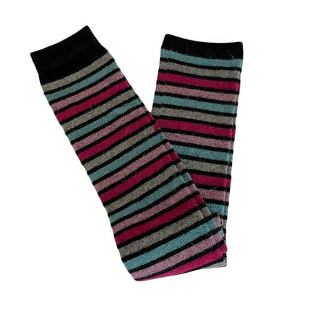 

Qmyliery Women Thigh High Leg Warmers Footless Warm Wool Knit over Knee Socks for Dance Party Streetwear