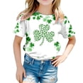 thumbnail image 1 of Hfolob Hauts pour Filles Imprimés Col Rond T-Shirt à Manches Courtes pour Garçons Filles Enfants T-Shirts, 1 of 4