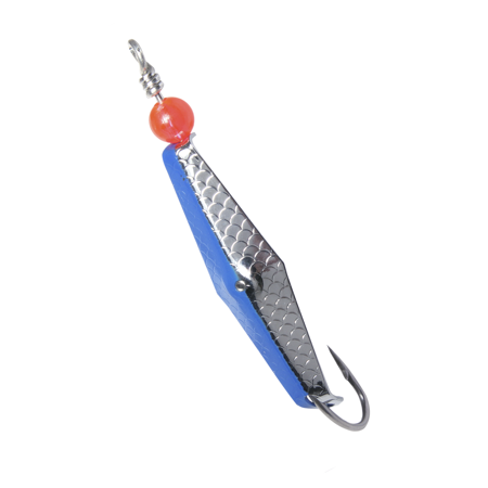 UPC: 0046837101138 | Clarkspoon 0RBM-SS/BLU Clarkspoon size 0 Chrome And Blue Hammered Scale