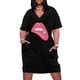 thumbnail image 1 of ¡Labios! Vestido holgado con bolsillos para mujer, verano, ropa de mujer, vestidos largos, vestidos largos con velo., 1 of 7