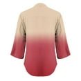 thumbnail image 5 of Cavosen Womens Shirts 3/4 Sleeve Soft Pullover Tunic Shirts V-Neck Comfort Gradient Blouse Dressy Flowy Loose Fit Tees Basic Daily Tops Stylish Lightweight Fall Orange XL, 5 of 6