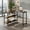 Walnut, variant on Demi Bonn 360° Rotating Computer Desk with 2-Tier Storage Shelves, Small Home Office Desk Study Writing Table, Beige