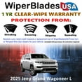 thumbnail image 2 of 2025 Jeep Grand Wagoneer L Beam Wiper Blades Wipers w/1yr Warranty (Set of 3) w/Rear Wiper (WiperBladesUSA), 2 of 5