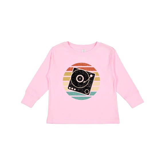 Inktastic Turn Table Record Player Retro Boys or Girls Long Sleeve Toddler T-Shirt