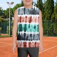 thumbnail image 2 of Ruyang Kids Boys Tie-dyed Camisoles Round Neck Loose Sleeveless Tank Tops Summer Casual Athletic Jogger Blouse T-Shirt, 2 of 5