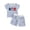 Outfits004_Blue, variant on 2Pcs Baby Toddler Boy 4th of July Clothes 6 12 18 24 Months 2T 3T Lettered Flag Embroidery Striped Short Sleeves T-Shirt Elastic Shorts Outfits Set