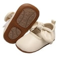 thumbnail image 2 of Niusricy Baby Girl Princess Dress Shoes Faux Leather Bowknot Mary Jane Flats Crib Shoes with Non-Slip Rubber Sole, 2 of 6